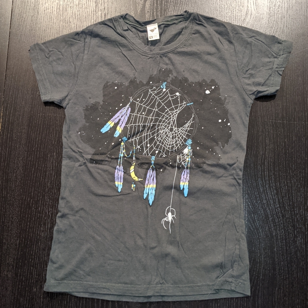 Tee Fury S Women's spiderweb dreamcatcher feather shirt